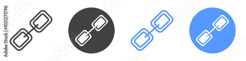 Link icon Flat art in black and white isolated