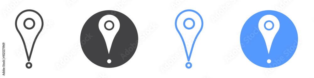 Location pin icon Flat art in black and white isolated Location pin icon Flat art in black and white isolated