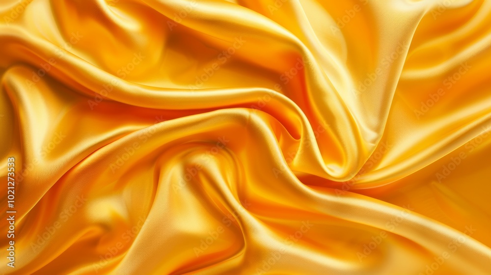 Golden Silk Fabric Texture - Luxurious Background