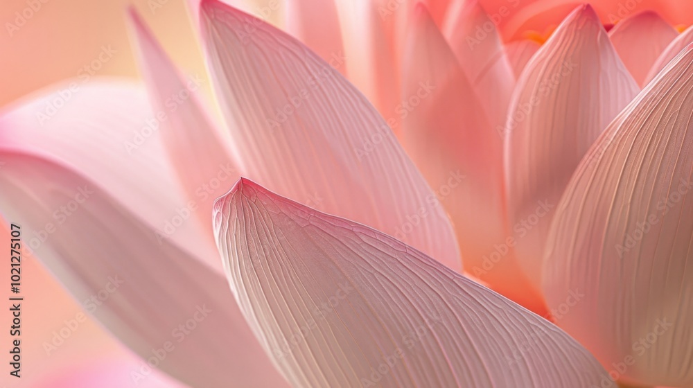 Close-Up of Delicate Pink Lotus Flower Petals Close-Up of Delicate Pink Lotus Flower Petals