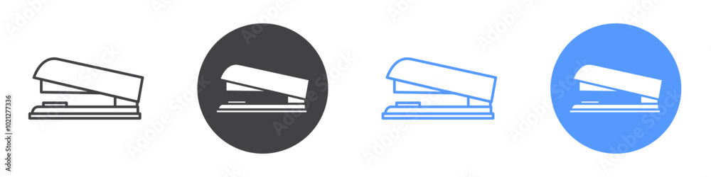 Stapler icon Flat art in black and white isolated Stapler icon Flat art in black and white isolated