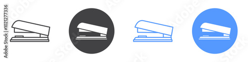 Stapler icon Flat art in black and white isolated