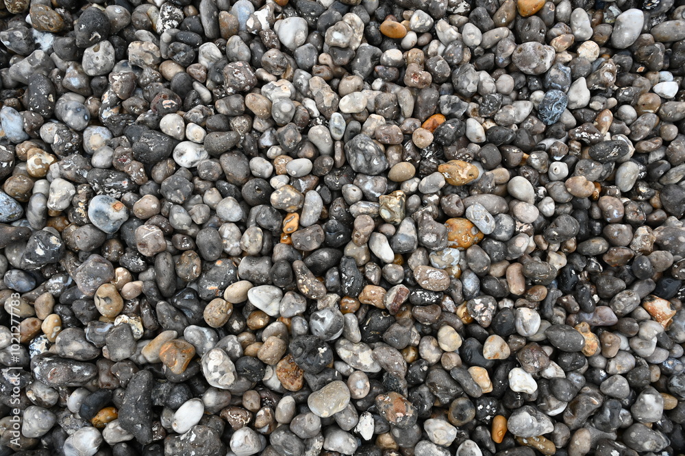 Kiesel an einem Strand