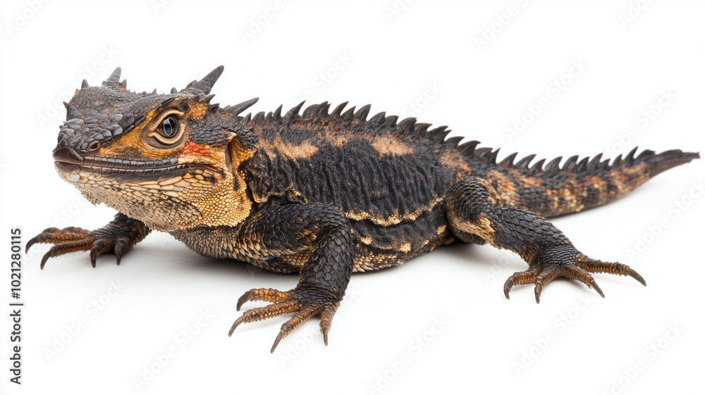 Naklejka premium fierce water dragon with long neck and striking features