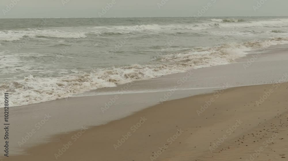 waves on the beach, bad weather waves on the beach, bad weather