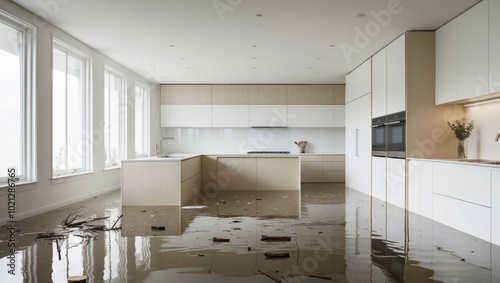 Water Damage Kitchen Flooding Interior Design.