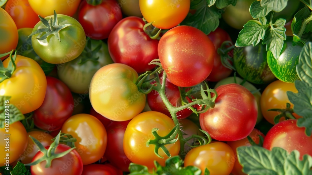 Close-Up of Ripe Tomatoes on the Vine Close-Up of Ripe Tomatoes on the Vine