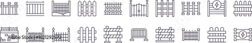 Collection of Signs of Fence for apps, web sites, banners, infographics and other types of design