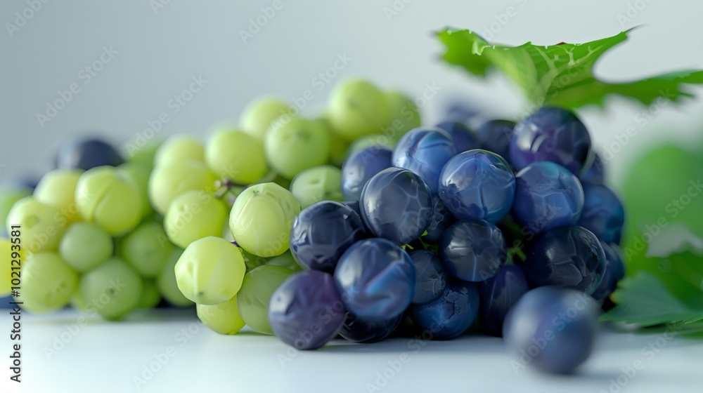 Green and Blue Grapes Still Life Photography Green and Blue Grapes Still Life Photography