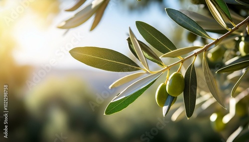 Wallpaper Mural Green olives on a branch Torontodigital.ca