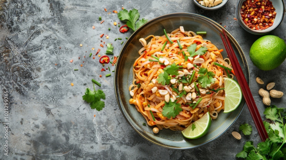 Pad Thai Noodles with Peanuts and Lime: A Delicious Thai Dish Pad Thai Noodles with Peanuts and Lime: A Delicious Thai Dish