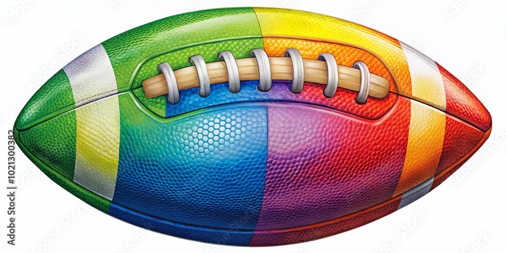 Colorful Football Clipart Printable for Educational Projects, Crafts ...