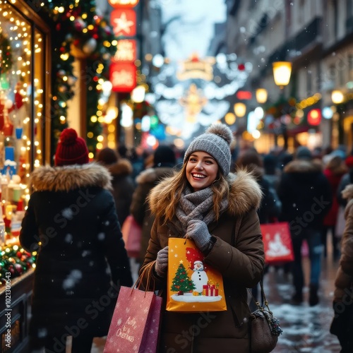christmas gift shopping with friends