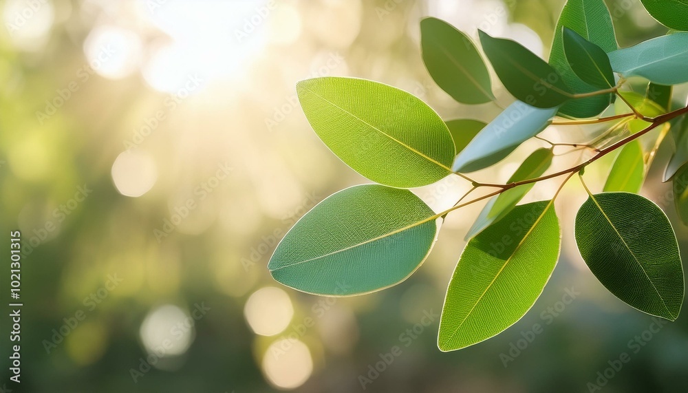 Green leaves in sunlight Green leaves in sunlight