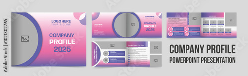Company Profile Layout, Business Brochure Design, Corporate Handbook, Company Overview, Business Profile, PowerPoint Templates, Presentation Template