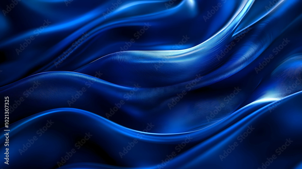 Obraz premium Abstract Blue Wavy Background