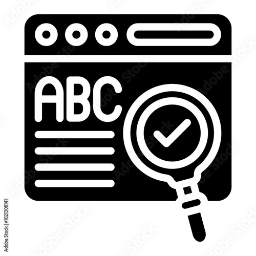 Spell Check Icon For Design Element