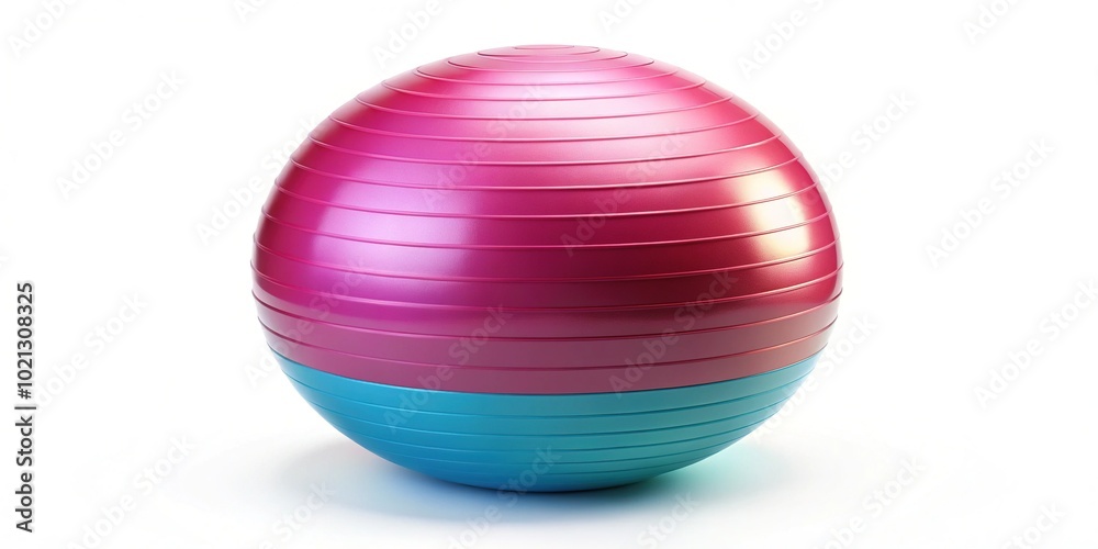Featuring a 3D rendered fitness ball for home workouts, this image is set on a plain white background, catering to fitness enthusiasts looking to improve their routines. Featuring a 3D rendered fitness ball for home workouts, this image is set on a plain white background, catering to fitness enthusiasts looking to improve their routines.