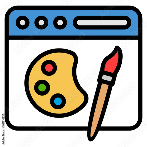 Theme Colors Icon For Design Element