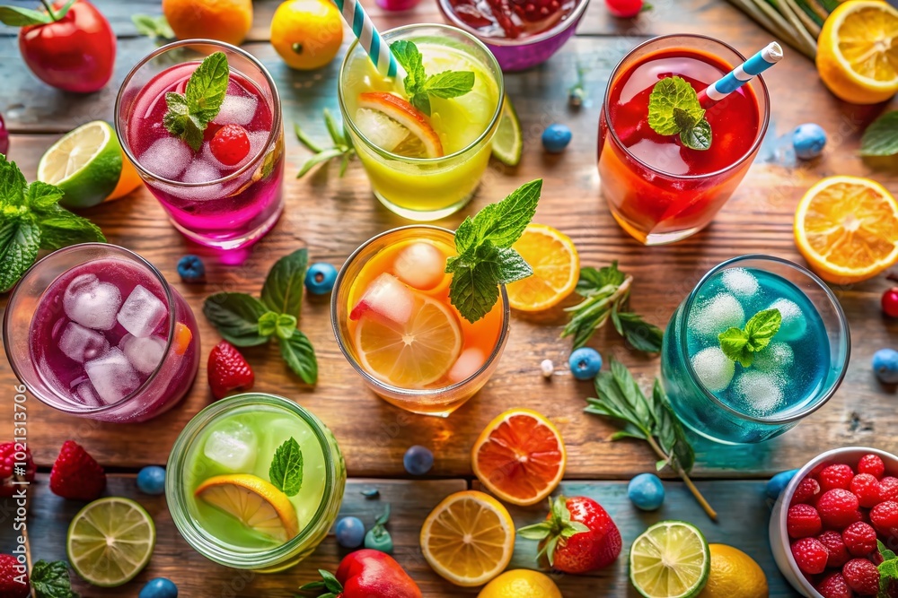 Creative and Refreshing Cool Drink Designs for Summer Parties and Events Featuring Colorful Beverages Creative and Refreshing Cool Drink Designs for Summer Parties and Events Featuring Colorful Beverages