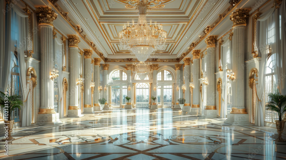 Fototapeta premium Exquisite Showpieces of a Grand Ballroom