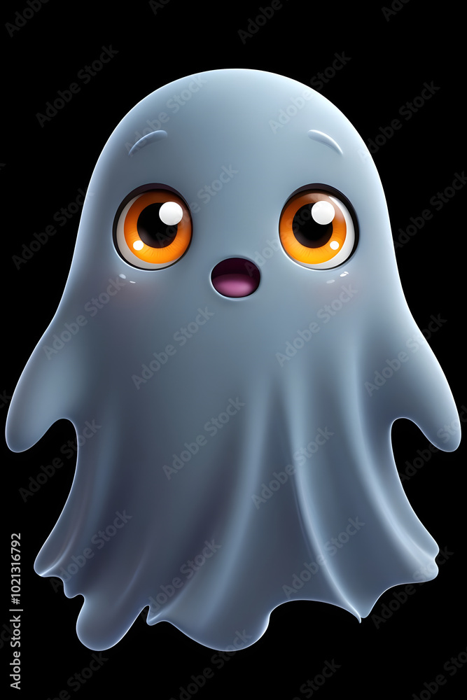 Illustration of cute little ghost having fun on Halloween Illustration of cute little ghost having fun on Halloween