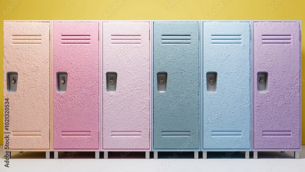 Pastel Lockers with Abstract Gradient Colors Pastel Lockers with Abstract Gradient Colors
