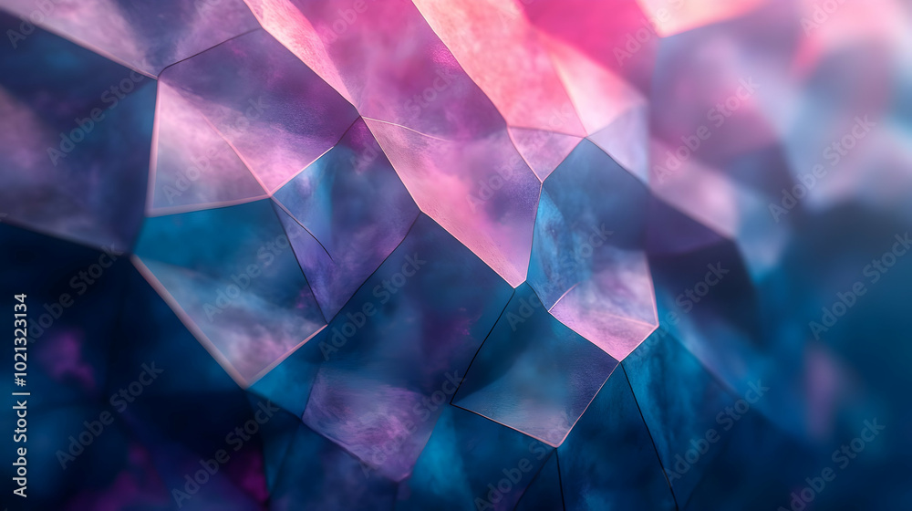 Abstract 3D Geometric Background with Blue and Pink Colors Abstract 3D Geometric Background with Blue and Pink Colors