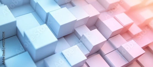 Abstract cube block background wallpaper with modern fading effect