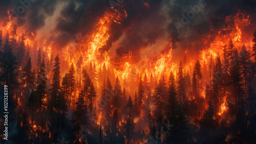 Uncontrollable Forest Fire