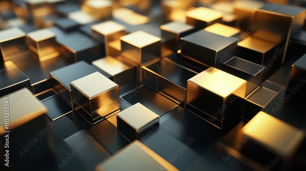 3d rendering of gold and black abstract geometric background. Scene for advertising, technology, showcase, banner, game, sport, cosmetic, business, metaverse. Sci-Fi Illustration. Product display 3d rendering of gold and black abstract geometric background. Scene for advertising, technology, showcase, banner, game, sport, cosmetic, business, metaverse. Sci-Fi Illustration. Product display