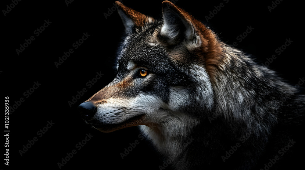Wolf Portrait Closeup - Realistic Animal Photography Wolf Portrait Closeup - Realistic Animal Photography