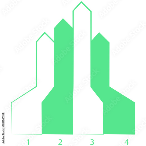  Business infographics icons with different diagram vector illustration. Abstract data visualization, marketing charts and graphs. Business statistics, planning and analytics, forecasting growth rates