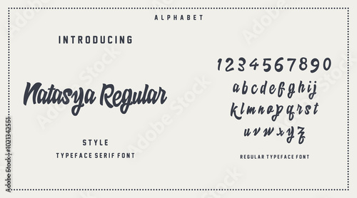 Classic College Natasya Regular Abstract Fashion Font Collection. A Stylish Blend of Minimalism and Vintage Charm for Your Branding Needs. 