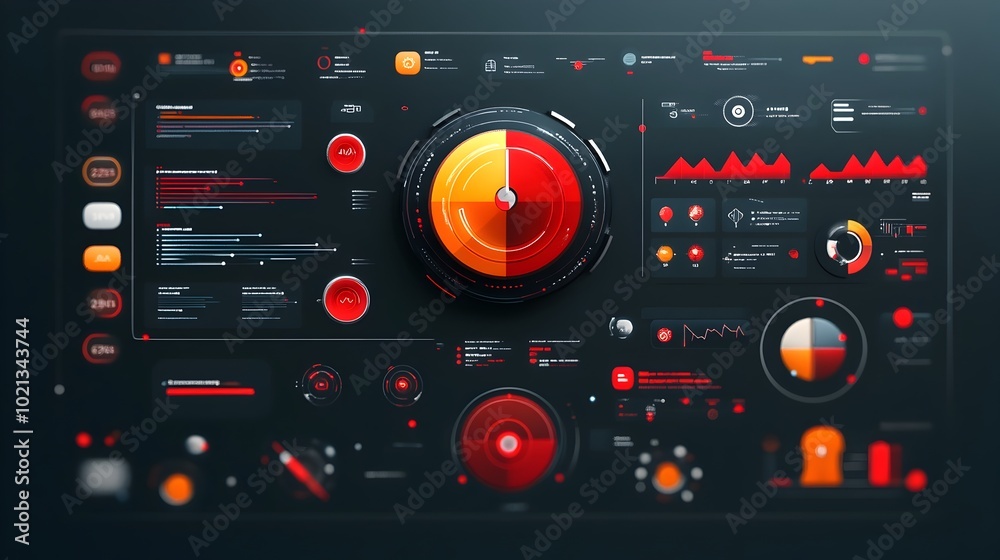 Futuristic minimalist GUI design elements for a sleek digital data visualization and dashboard platform Showcasing innovative user interface components for a cutting edge technology system Futuristic minimalist GUI design elements for a sleek digital data visualization and dashboard platform Showcasing innovative user interface components for a cutting edge technology system