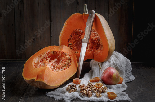 Pumpkin and other fruits and ingredients