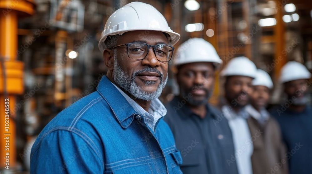 Diverse group of engineers collaborating on a new project, representing the importance of ethnic diversity in technical professions Diverse group of engineers collaborating on a new project, representing the importance of ethnic diversity in technical professions