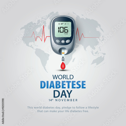 World Diabetes day. November 14,vector logo type icon. abstract Vector illustration