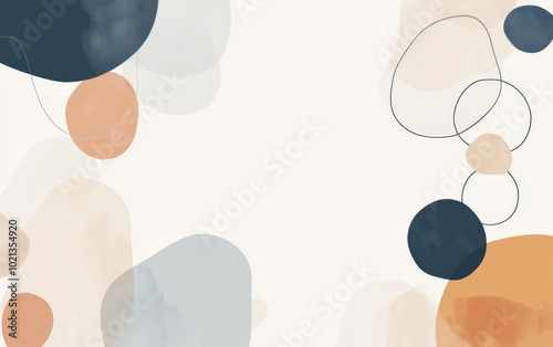 Wallpaper Mural A minimalistic abstract background featuring soft shapes and muted colors, ideal for design and creative projects. Torontodigital.ca