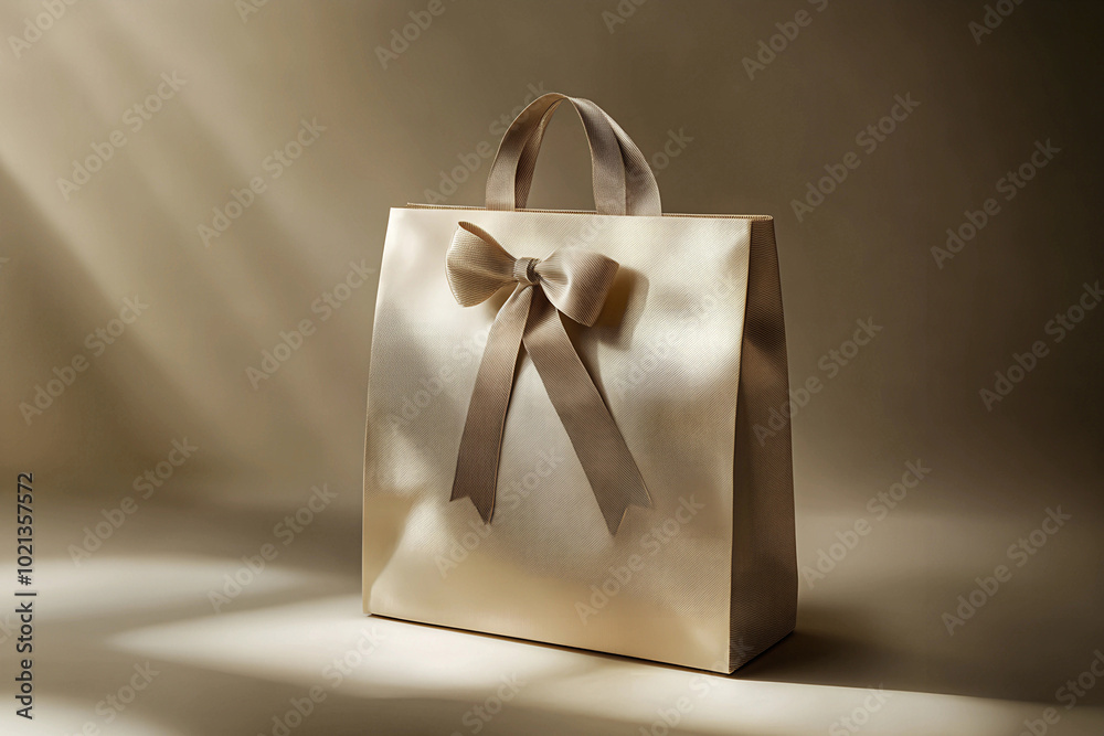 Photorealistic Stylish Goodie Bag with Handle, Perfect for Luxury Events and Premium Branding