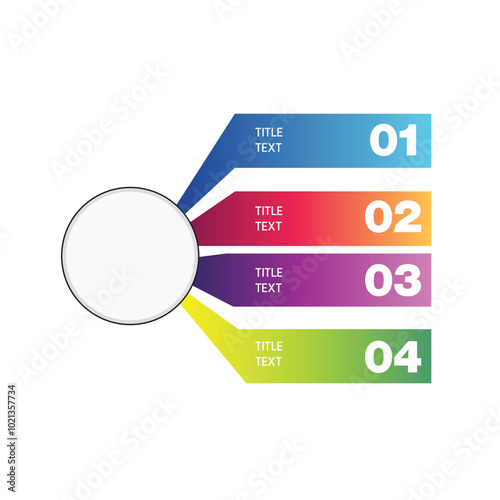 The Colorful Circle Label Steps Infographic Design Vector Work