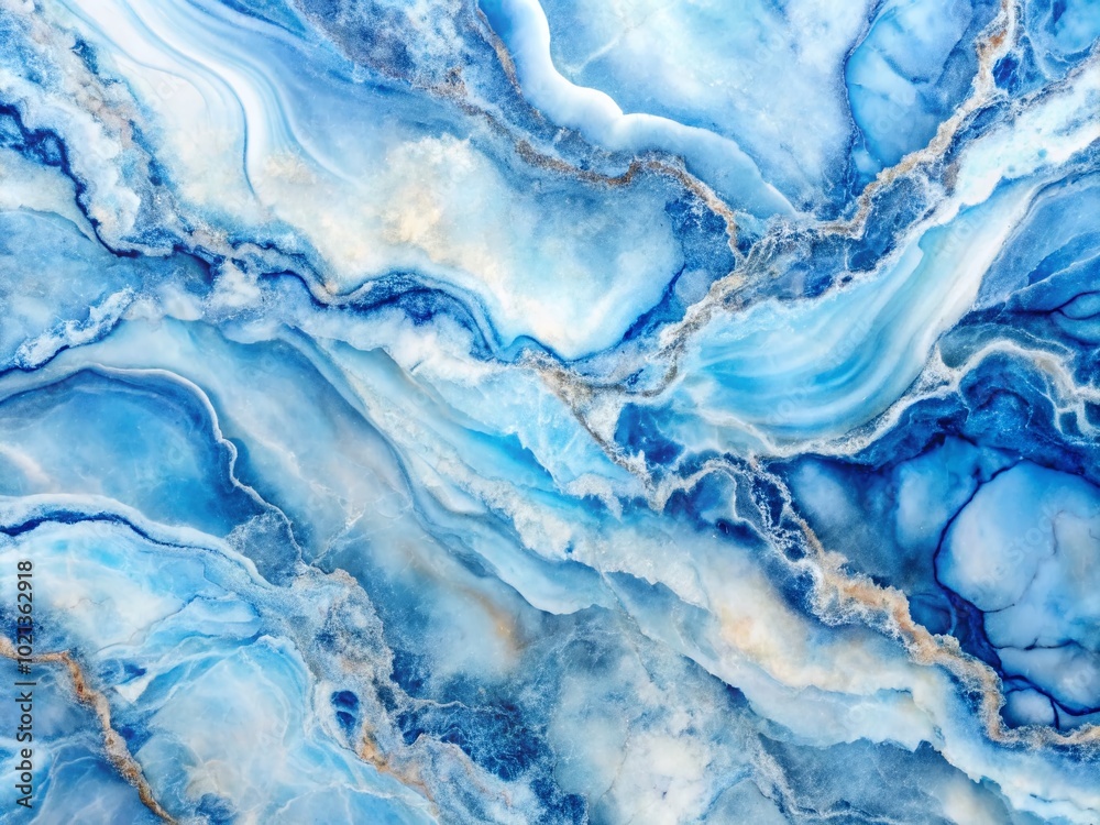 Elegant Blue and White Marble Background for Textures, Designs, and Creative Projects