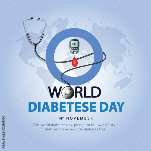 World Diabetes day. November 14,vector logo type icon. abstract Vector illustration