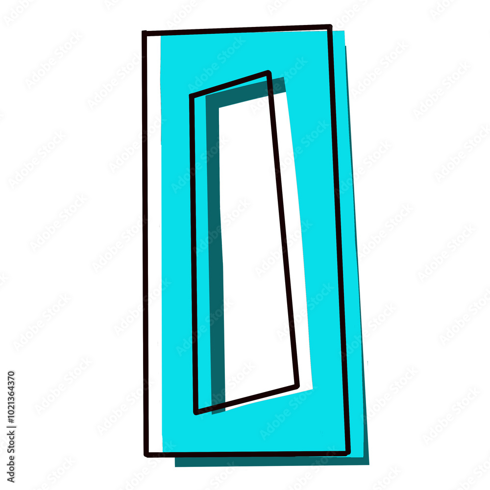 Alphabet 3D number 0 in a turquoise color with dark shadow Alphabet 3D number 0 in a turquoise color with dark shadow