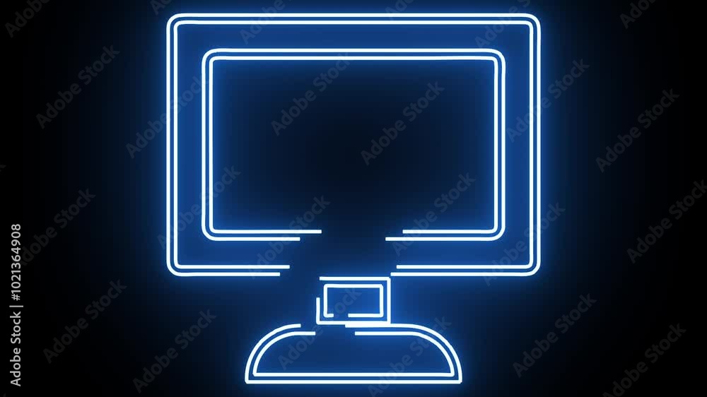 App and Universal Icon animation with neon effect