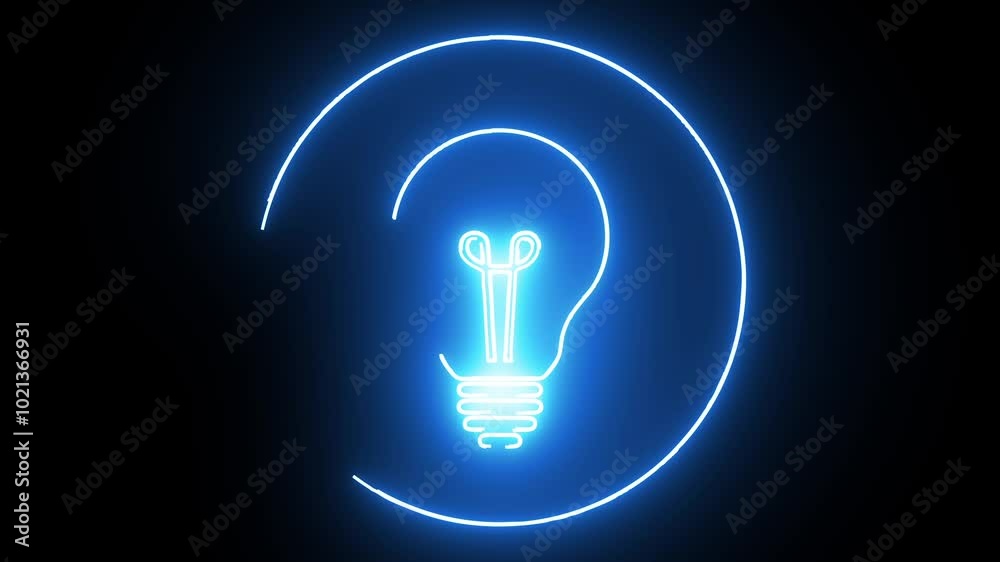 App and Universal Icon animation with neon effect App and Universal Icon animation with neon effect