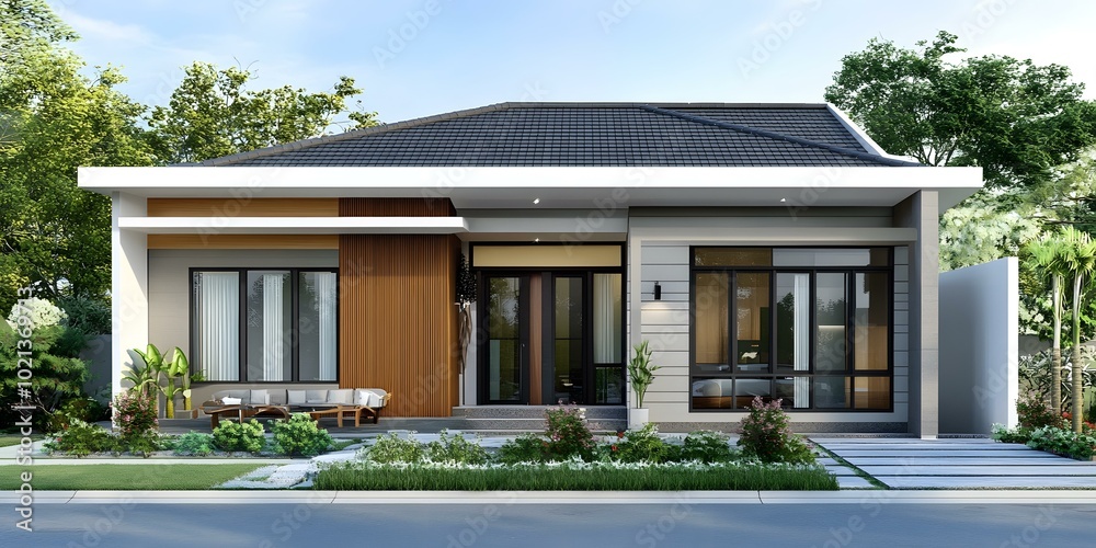 Modern Minimalist Home Design With Green Landscaping Modern Minimalist Home Design With Green Landscaping