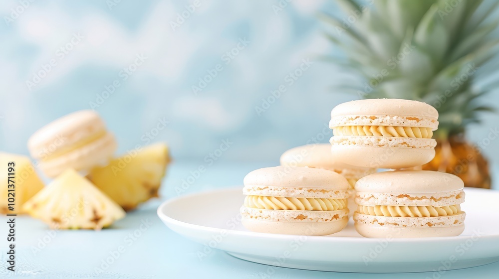 Pineapple-flavored macarons on a plate, elegant setting --ar 16:9 --personalize 2cjwbl6 --stylize 250 --v 6 Job ID: 3e757007-8a57-4d35-93fa-a241c2743bdd Pineapple-flavored macarons on a plate, elegant setting --ar 16:9 --personalize 2cjwbl6 --stylize 250 --v 6 Job ID: 3e757007-8a57-4d35-93fa-a241c2743bdd
