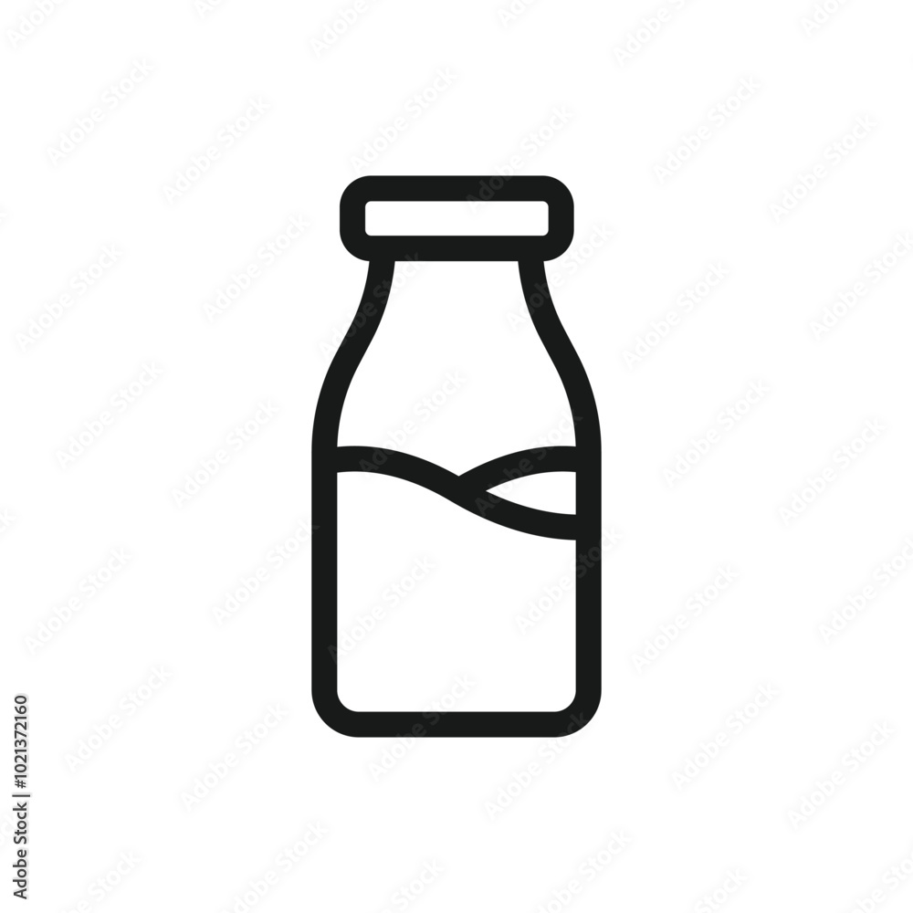 Milk bottle icon vector Milk bottle icon vector