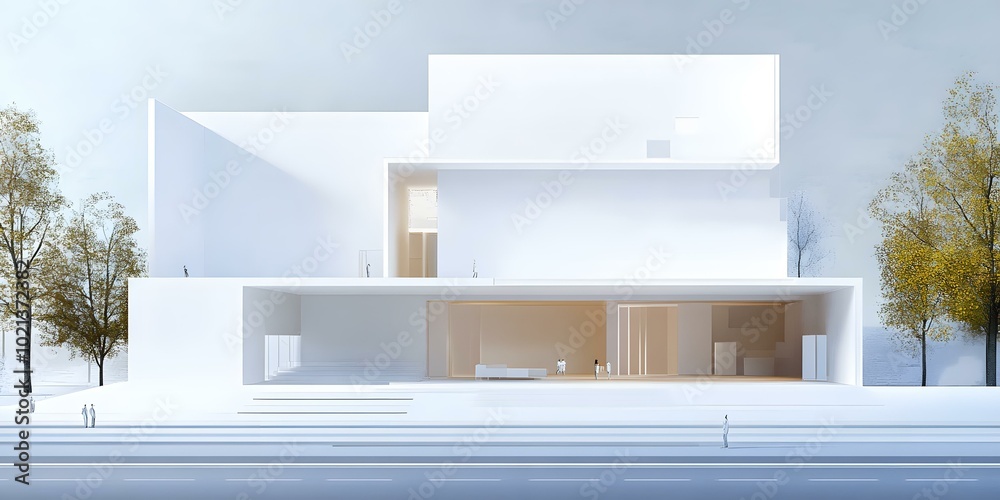 Modern White Building Exterior Architecture Design Modern White Building Exterior Architecture Design